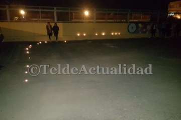 Ensayos con la luz de velas en Las Remudas-Telde (Foto TA)