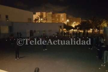 Ensayos con la luz de velas en Las Remudas-Telde (Foto TA)