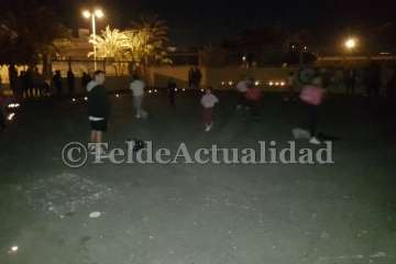 Ensayos con la luz de velas en Las Remudas-Telde (Foto TA)
