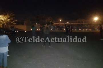 Ensayos con la luz de velas en Las Remudas-Telde (Foto TA)