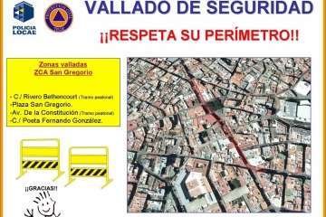 Recorrido y vallado de seguridad de la Cabalgada de los Reyes Magos en Telde (Foto TA)