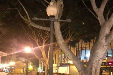 Deficiencias en el alumbrado público de la Avenida de la Constitución de Telde (Foto TA)