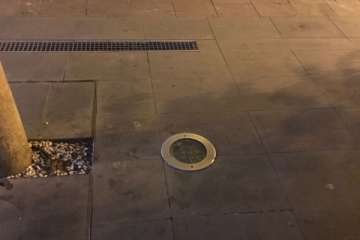 Deficiencias en el alumbrado público de la Avenida de la Constitución de Telde (Foto TA)