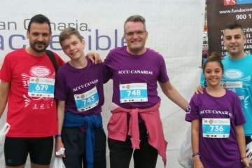 Los enfermos de Crohn y colitis ulcerosas corren la Gran Canaria Accesible (Foto TA)