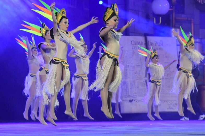 Momento de la actuación de la comparsa infantil (Foto TA)