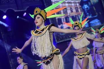 Los Diamantes, de Telde, primer premio de comparsas infantiles del Carnaval capitalino (Foto Tony Hernández/LPA Carnaval y TA)