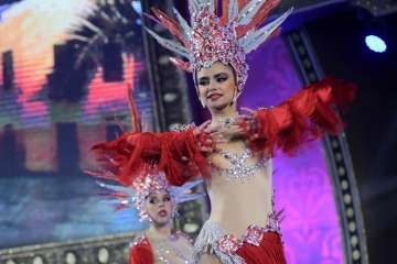 Los Diamantes, de Telde, primer premio de comparsas infantiles del Carnaval capitalino (Foto Tony Hernández/LPA Carnaval y TA)
