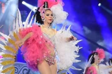 Los Diamantes, de Telde, primer premio de comparsas infantiles del Carnaval capitalino (Foto Tony Hernández/LPA Carnaval y TA)