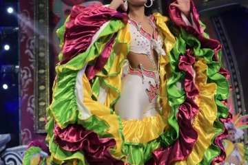 Los Diamantes, de Telde, primer premio de comparsas infantiles del Carnaval capitalino (Foto Tony Hernández/LPA Carnaval y TA)