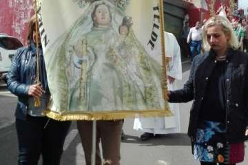 Procesión religiosa de La Candelaría por Tara-Telde (Foto Carmelo Santana Suárez)