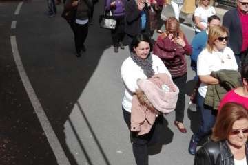 Procesión religiosa de La Candelaría por Tara-Telde (Foto Carmelo Santana Suárez)