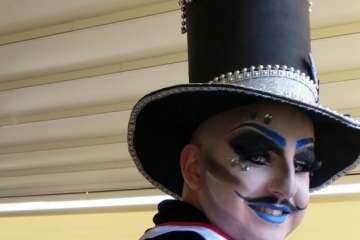 Drag Aruba alegra la Estación de Servicio Cepsa San Juan-El Cubillo (Foto Jesús Ruiz Mesa)