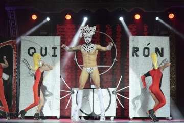 Un diseño del teldense Nauzet Afonso, primer finalista de la Gala Drag Qeen del Carnaval capitalino (Foto lpcarnaval)