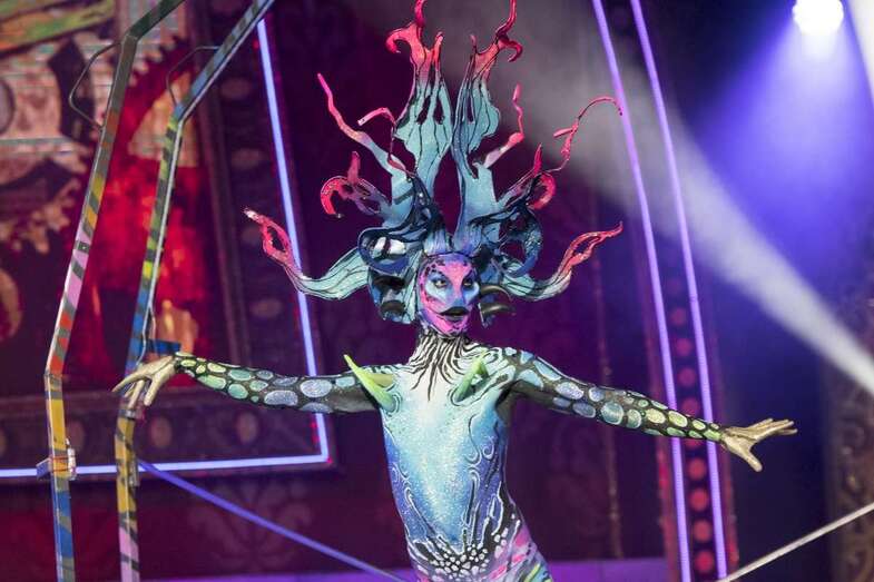 Nelson Rodríguez, luciendo la fantasía del teldense Nauzet Afonso (Foto Carnaval LPGC)