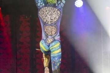 El teldense Nauzet Afonso se trae un tercer premio del Concurso de Maquillaje (Foto Lpcarnaval)