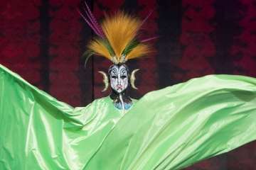 El teldense Saavedra tirunfa en el Concurso de Maquillaje Corporal con 'Tambora' (Foto Lpcarnaval)