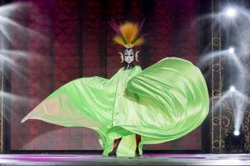 El teldense Saavedra tirunfa en el Concurso de Maquillaje Corporal con 'Tambora' (Foto Lpcarnaval)