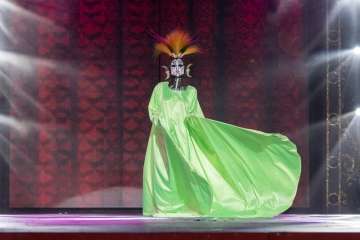 El teldense Saavedra tirunfa en el Concurso de Maquillaje Corporal con 'Tambora' (Foto Lpcarnaval)