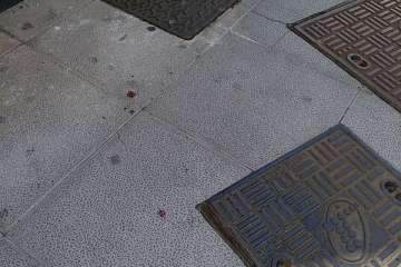 Una mujer se fisura la nariz al tropezar en San Juan con una tapa desnivelada de telefonía (Foto TA)