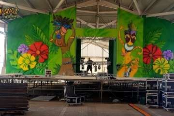 Montaje del escenario y pregón de las fiestas del Carnaval 2018 de Telde (Foto TA y Francisco Javier Santana)