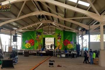 Montaje del escenario y pregón de las fiestas del Carnaval 2018 de Telde (Foto TA y Francisco Javier Santana)