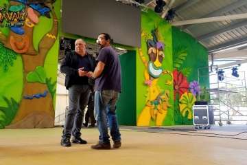 Montaje del escenario y pregón de las fiestas del Carnaval 2018 de Telde (Foto TA y Francisco Javier Santana)