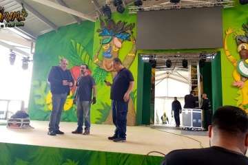 Montaje del escenario y pregón de las fiestas del Carnaval 2018 de Telde (Foto TA y Francisco Javier Santana)