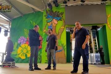 Montaje del escenario y pregón de las fiestas del Carnaval 2018 de Telde (Foto TA y Francisco Javier Santana)