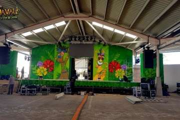 Montaje del escenario y pregón de las fiestas del Carnaval 2018 de Telde (Foto TA y Francisco Javier Santana)