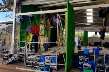Montaje del escenario y pregón de las fiestas del Carnaval 2018 de Telde (Foto TA y Francisco Javier Santana)