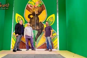 Montaje del escenario y pregón de las fiestas del Carnaval 2018 de Telde (Foto TA y Francisco Javier Santana)