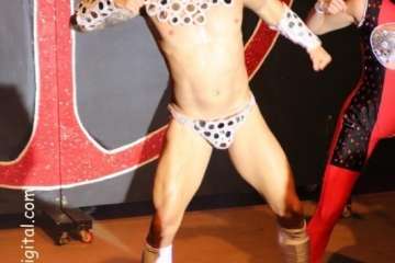 Una alegoría de Nauzet Afonso 'arrasa' en la Gala Drag Queen de Guía (Foto Infonortedigital y TA)