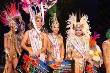 Una alegoría de Nauzet Afonso 'arrasa' en la Gala Drag Queen de Guía (Foto Infonortedigital y TA)