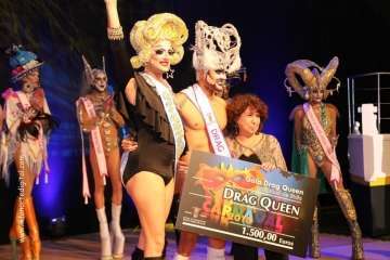 Una alegoría de Nauzet Afonso 'arrasa' en la Gala Drag Queen de Guía (Foto Infonortedigital y TA)