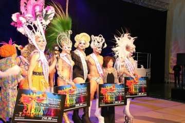 Una alegoría de Nauzet Afonso 'arrasa' en la Gala Drag Queen de Guía (Foto Infonortedigital y TA)