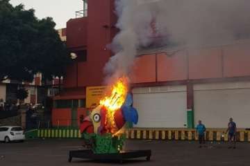 Quema de la sardina del Carnaval 2018 de Telde (Foto Francisco J. Santana y Antonio Alí)