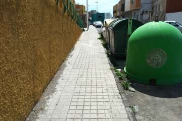 Antes y después de la limpieza de este miércoles (Foto TA)