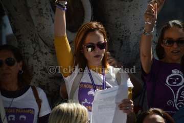 Concentración feminista en San Juan (Foto TA)