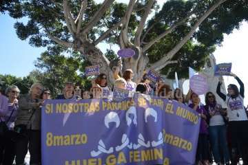 Concentración feminista en San Juan (Foto TA)
