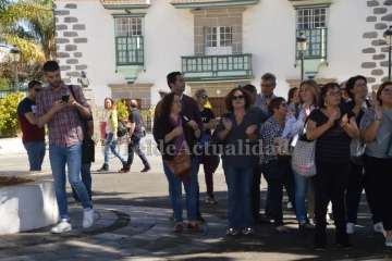 Concentración feminista en San Juan (Foto TA)