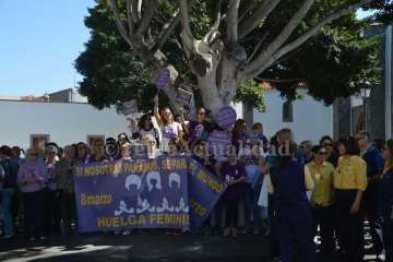 Concentración feminista en San Juan (Foto TA)