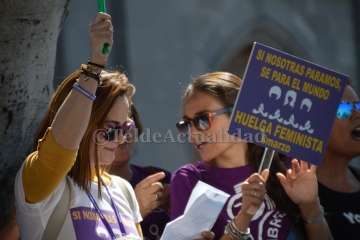 Concentración feminista en San Juan (Foto TA)