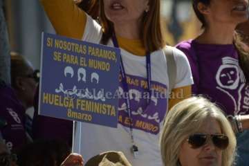 Concentración feminista en San Juan (Foto TA)