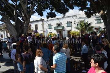 Concentración feminista en San Juan (Foto TA)