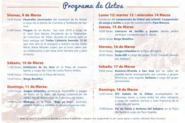 Programa de las fiestas de Las Longueras 2018 (Foto TA)