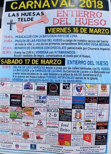 Cartel de la fiesta de El Entierro del Hueso de este año (Foto TA)