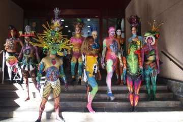 Nauzet Afonso triunfa también en un concurso de Body Painting del sur de la Isla (Foto TA)