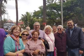 Telde se echa a la calle en la capital por la mejora de las pensiones (Foto José M. García y TA)