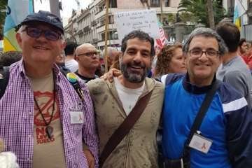 Telde se echa a la calle en la capital por la mejora de las pensiones (Foto José M. García y TA)