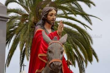 La procesión de La Burrita se abre paso en San Juan (Foto Francisco Javier Santana)